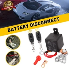 Car Remote Battery Disconnect Cut Off Switch Kit 200A 12V w/Wireless Dual Remote