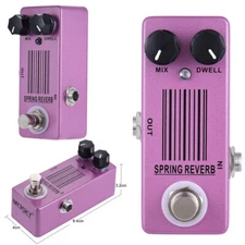 MOSKY Guitar Effect Pedal Bottomless Depth Spring Reverb Sound MIX DWELL Button
