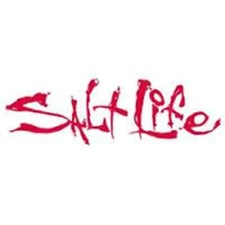 Salt Life Decal - 6.5 X 2 Small Surface Mount Sticker - Red Sad930 Signature