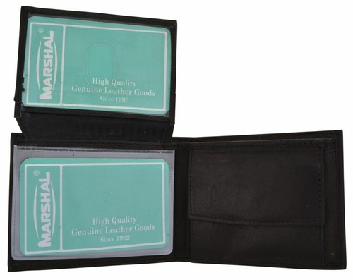 KIDS BOYS SLIM COMPACT COIN POCKET BIFOLD WALLET BLACK BY MARSHAL - Picture 7 of 7