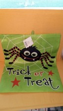 Halloween Trick or Treat Bags Reusable Candy Goodie Totes Baggies Green Spider