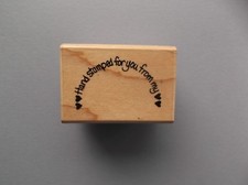 STAMPENDOUS RUBBER STAMPS HAND STAMPED ARC NEW WOOD STAMP Last one
