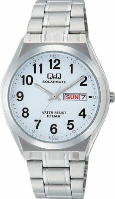 CITIZEN Q & Q Watch SOLARMATE Solar power waterproof white H010-204 Men's NEW