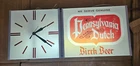 Vintage Pennsylvania Dutch Birch Beer Lighted Sign Clock Advertisment  Working