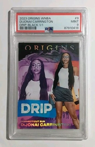 DiJonai Carrington [Black] #9 2023 Panini Origins WNBA Drip card