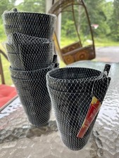 8 -  Plastic 19 fl oz Sip-A-Cup with Built in Straw Halloween Black Cups L3