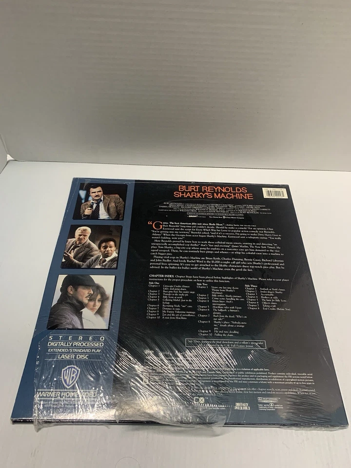 "Sharky's Machine" Extended Play Laserdisc LD - Burt Reynolds - Image 2 of 2