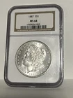 1887-P $1 Morgan Silver Dollar - NGC MS64