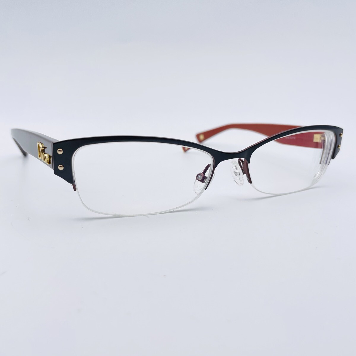 CHRISTIAN DIOR eyeglasses BLACK HALF RIM glasses frame MOD