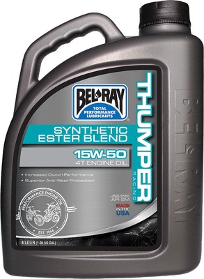 Bel Ray Thumper Racing Synthetic Ester Blend 4T Engine Oil 15W50 4L #99530-B4LW