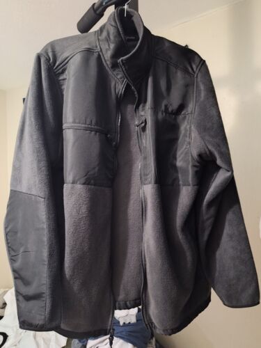 Beverly Hills Polo Club Jacket Large Black/Charcoal Microfleece NWOT