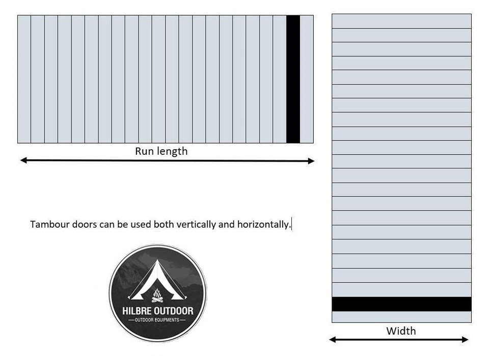 Tambourline Silver Roller Door Kit 400 X 600 Mm - For Campervan & Motorhome Conversions