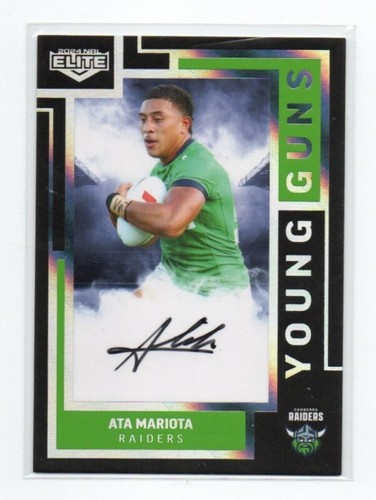 2024 Nrl Elite Young Guns Signature (YGS02) Ata Mariota Raiders 073/150