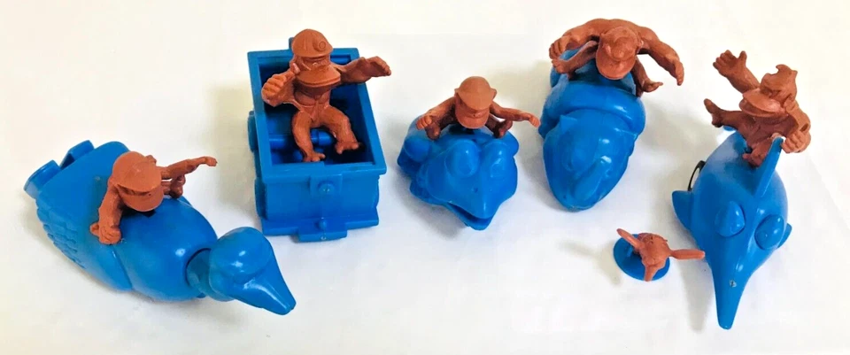 Donkey Kong Shokugan Figura 6 Set Diddy Winky Expresso Rambi Nintendo RARO 1994 Foto 3 de 4