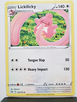 Lickilicky 139/196 NM / M Lost Origin Sword Shield Pokemon Card