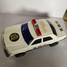 Tinplate Toy Car Japanese Police Car Ichiko White Black No Box Tin Toy