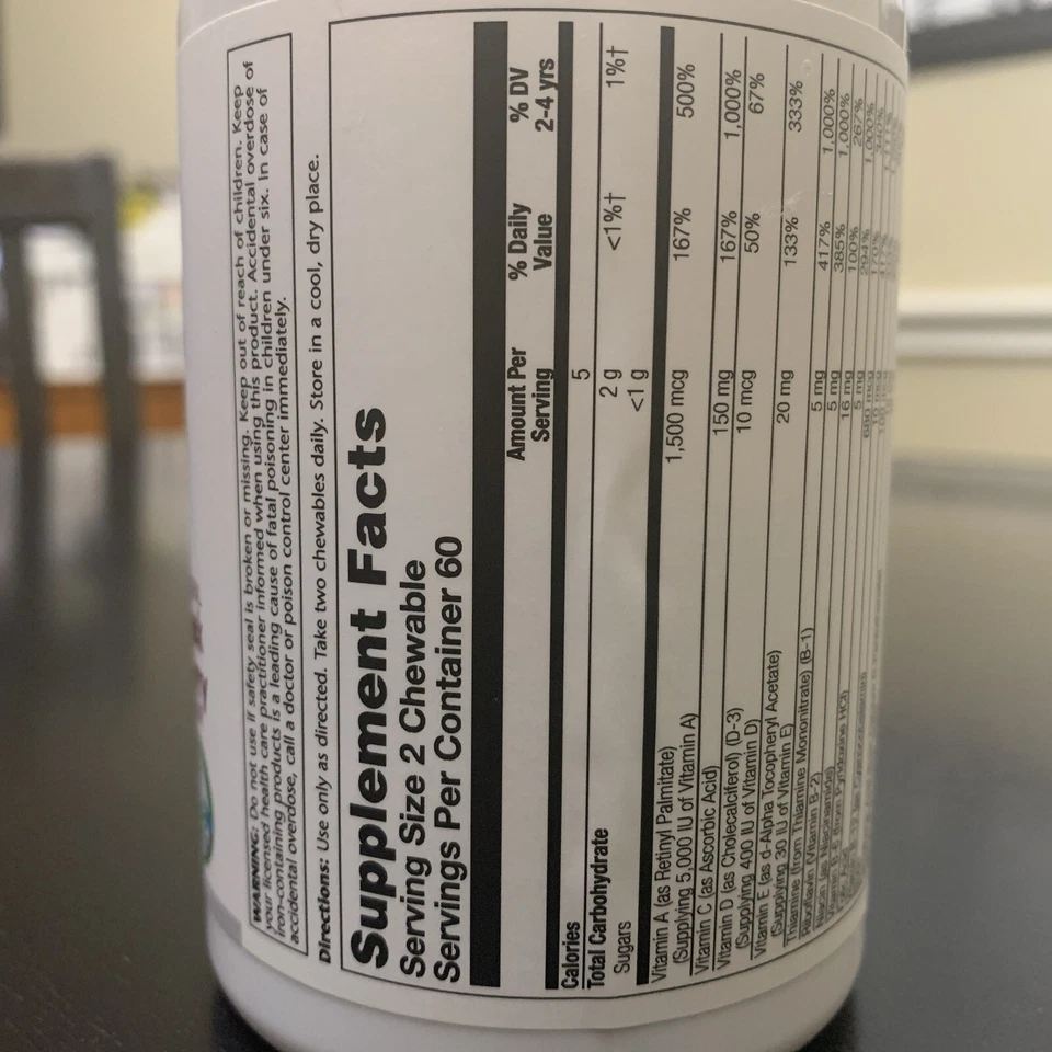 Solaray | Vitaminas y minerales para niños | 120 masticables (sabor cereza negra) Foto 4 de 4