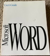Microsoft Word User's Guide 1991 VG paperback