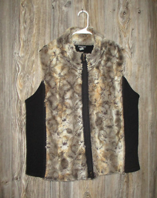 Samoon by Gerry Weber sz 50 US Size 20 faux fur vest jacket Goblincore Forest