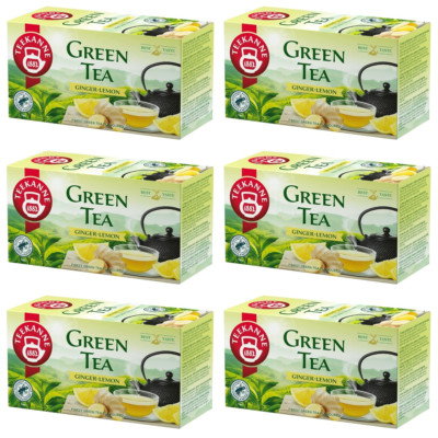 TEEKANNE - Green Tea Ginger-Lemon - Grüner Tee mit Ingwer-ZItrone  - 6 x 20 Tb