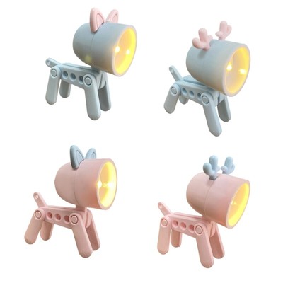 Portable LED Desk Lamp Cuteness Dog/Deer Designs Operated Lamp