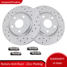 Drilled Front Brake Rotors Brake Pads Kit for Toyota Camry Avalon LEXUS Brakes