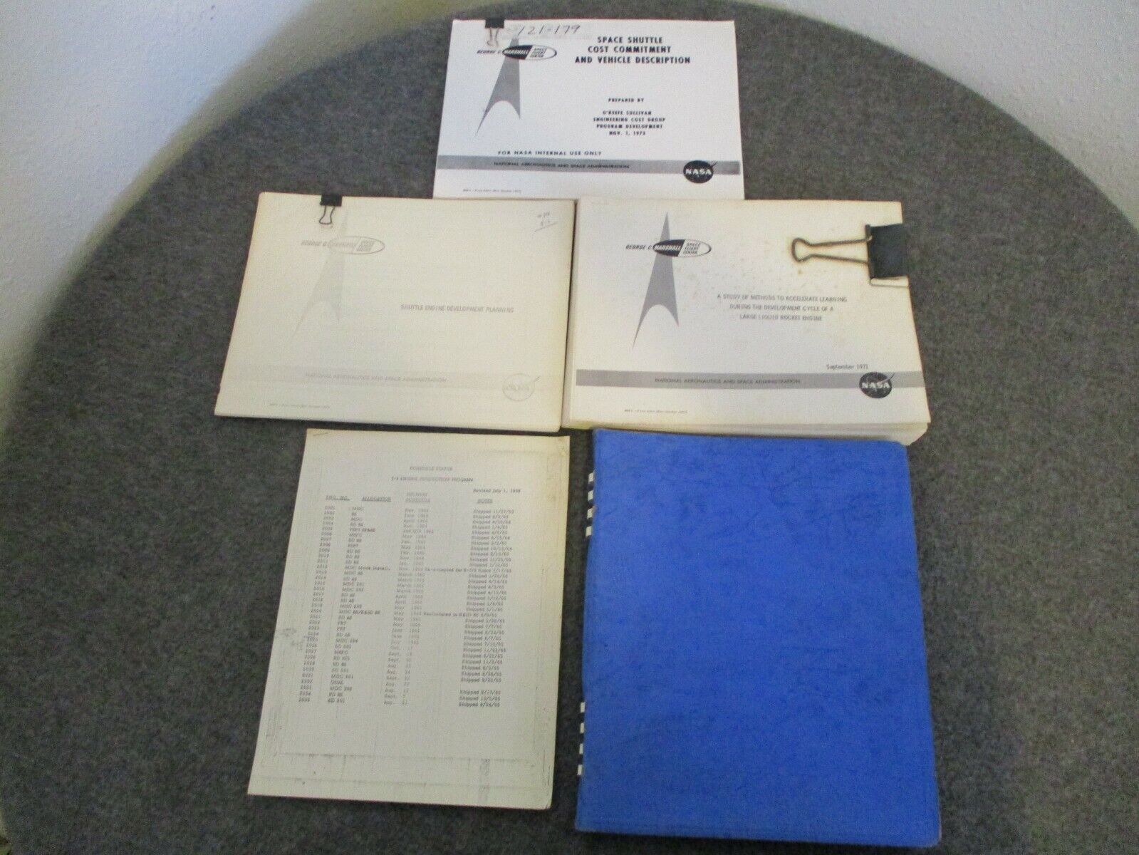 1968-1972 Nasa Msfc Space Shuttle Rocket Engine Orig Presentations (Internal)