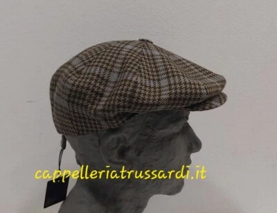 Coppola Berretto 8 Étoiles Borsalino Original En Laine Fabriqué En Italie - Photo 1/4