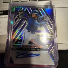 2024 LEAF PRESS PASS PURPLE REFLECTOR BA-BM2 BLAKE MITCHELL RC AUTO 6/15 -ROYALS