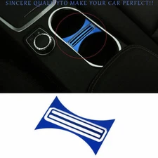 For Mercedes-Benz GLA 2014-2020 Blue Alloy Center Console Water Cup Holder Cover