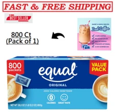 EQUAL 0 Calorie Sweetener,Aspartame and Acesulfame-K Sweetener Packets,800 ct