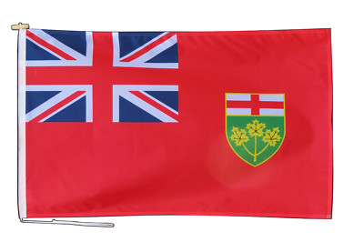 Ontario Kanada Flagge 3 Fuß x 2 Fuß (90 cm x 60 cm) mit Seil und Knebel - NUR...