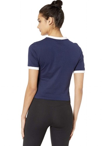Fila Damen Neu mit Etikett kurzärmeliges kurzärmliges Tionne T-Shirt blau Large - Bild 2 von 6