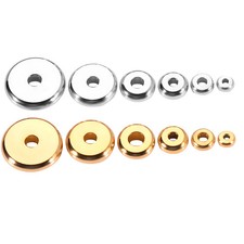 Spacers Beads 50Pcs Stainless Steel Flat Round DIY Jewelry
