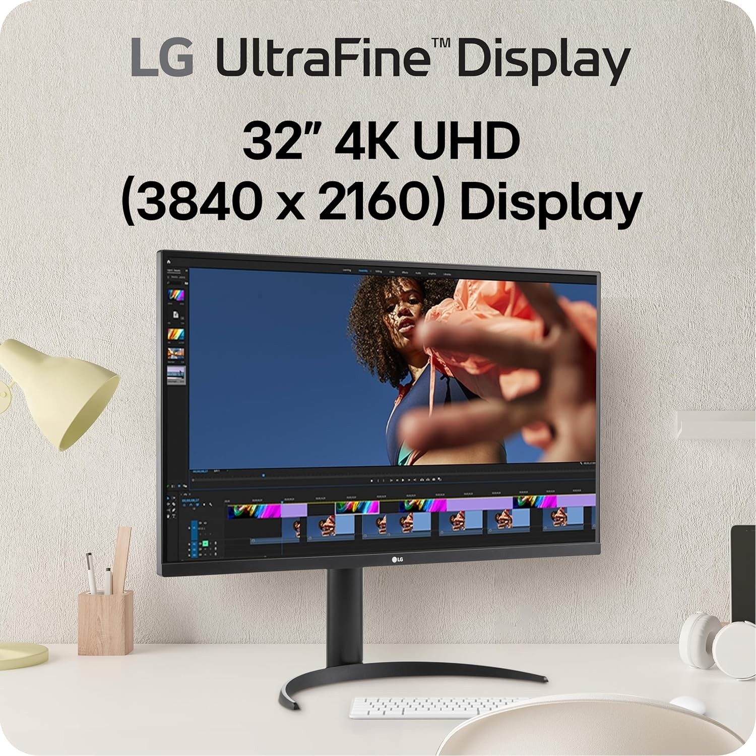 Monitor LG 32" 4K UHD, HDR10, HDMI/DP, soporte ajustable - Negro 32UR550K-B, imagen 8