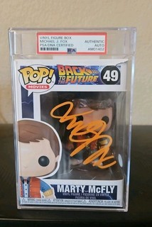 SIGNED FUNKO POP! Back To The Future MARTY McFLY #49 PSA AUTHENTICATED Free Ship