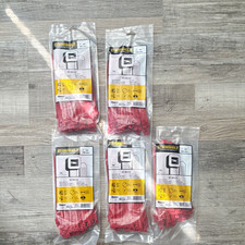Lot of (5) Stronghold S7-50-C2 Red Nylon plenum Cable Ties 7 3/8in 50lb 100