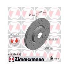 1x ZIMMERMANN Bremsscheibe SPORT Z Vorderachse Ø 320mm für VOLVO