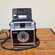 Kodak Brownie Fiesta Black Camera w/ Brownie Fiesta Flashholder Strap