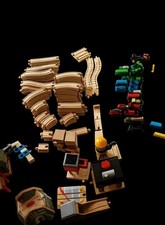 huge lot, over 120 pieces of Thomas  Friends Wooden Railway and trains