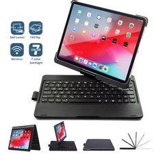 For iPad Pro 11" 12.9'' Tab 2018 Bluetooth Keyboard Case Stand w/Pencil Holder