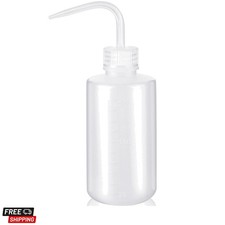Plastic Squeeze Bottle Leak Proof, 250ml 8.5oz White Wash Bottle Chemical, ...