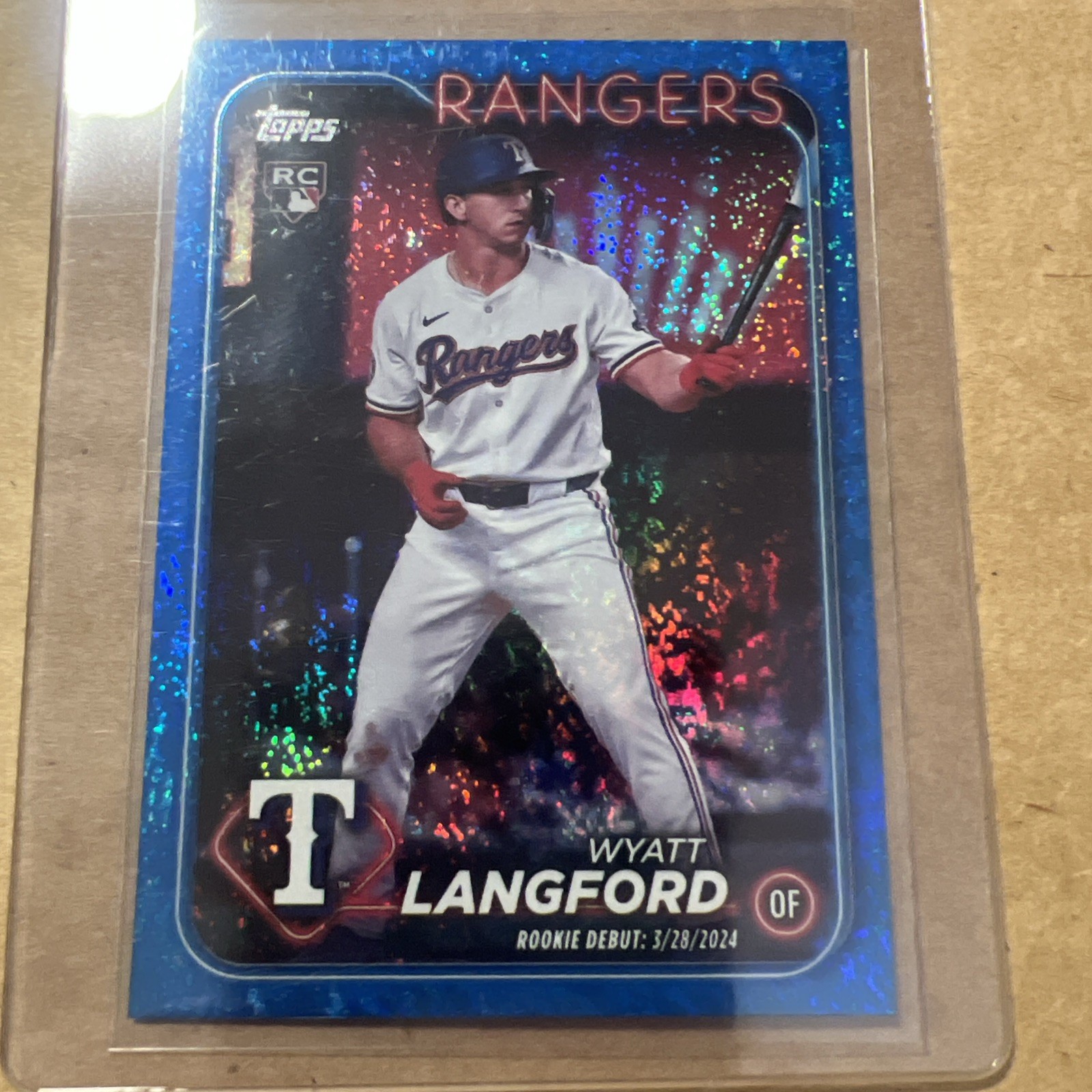 2024 Topps Update Series - Wyatt Langford #US151 Blue Holo Foilboard /999 (RC)