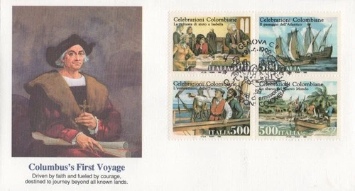 Italy Joint Columbus Issue Fleetwood FDC Zayix Stamps 0325M0002