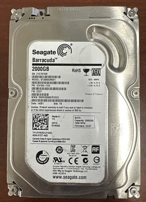 Seagate Barracuda 2TB 7200RPM SATA 6Gbps 256MB Cache 3.5'' Hard Drive ST2000DM008