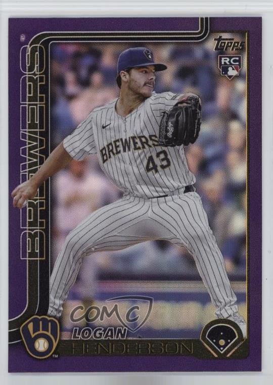 2025 Topps Update Purple Rainbow Foil 104/250 Logan Henderson #US137 0rd2