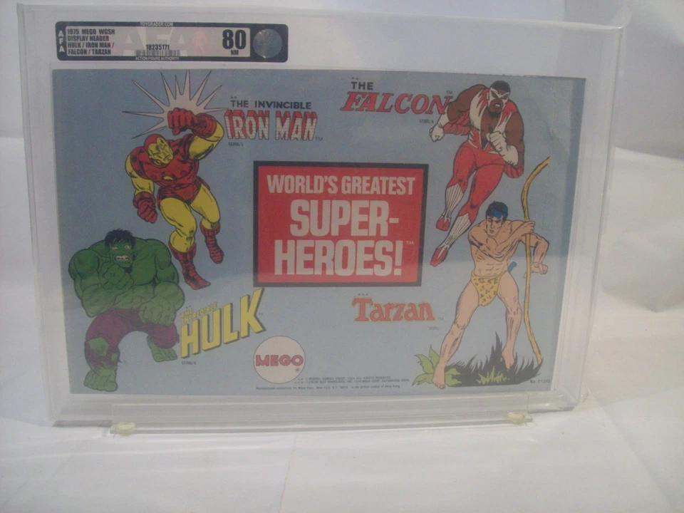 Vintage Mego World's Greatest Super Heroes Display Box Header 1975 AFA 80 RARE! - Image 3 of 4