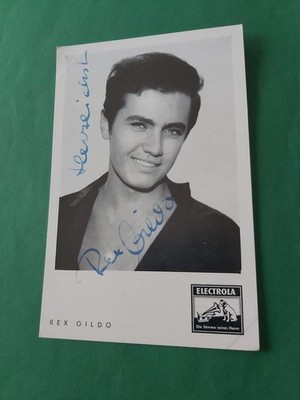 Rex Gildo, music, autograph card 