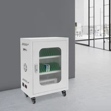 White 30 Device Mobile Charging Cart Station Mobile Charging Cabinet 46*27*61cm