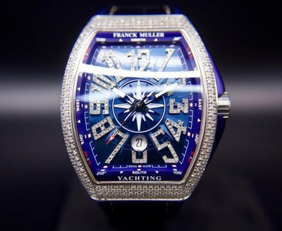 Franck Muller Vanguard Blue Men's Watch V 45 SC DT Yachting Diamonds